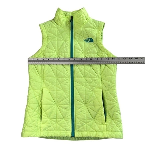 THE NORTH FACE Women's Quilted Puffer Vest Yellow Green Turquoise Sz XS - Picture 14 of 16